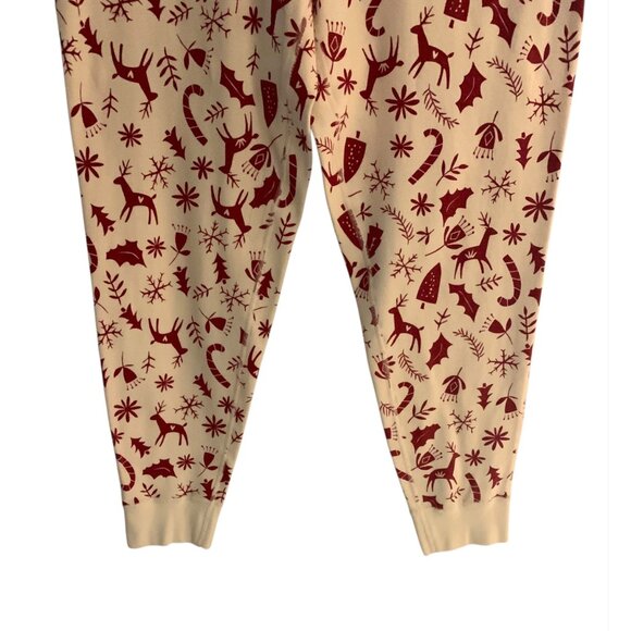 HANNA ANDERSSON Red + White Long John Unisex Christmas Pajama Set Size XXL - Picture 13 of 16